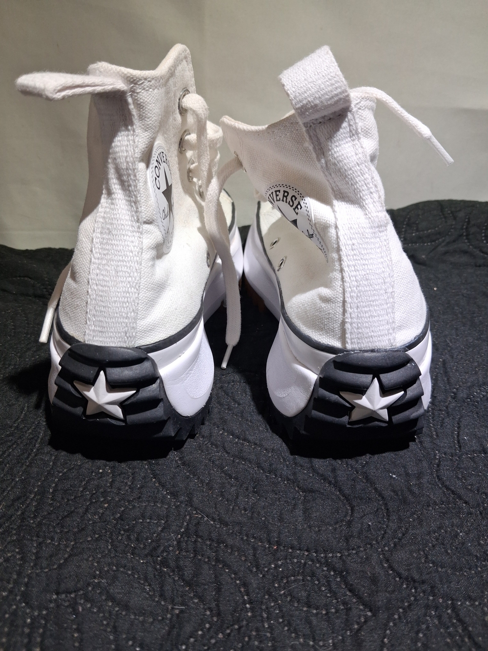 Converse Women's White Platform Run Star Hike High-Top Sneakers - Picture 4 of 6
